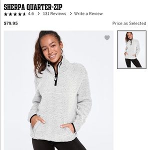 🚫SOLD🚫VS Pink Sherpa Quarter Zip